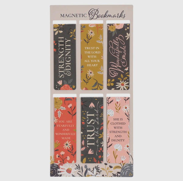 Magnetic Bookmark Set Warm Florals