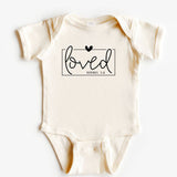 Loved Baby Bodysuit | Christian Gifts for Babies | Romans