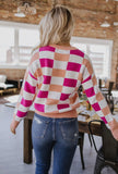 Larissa Checkered Knit Sweater