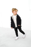 Little Bipsy Reversible Fleece Zip Hoodie - Black