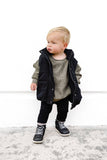 Little Bipsy Hooded Puffer Vest - Black