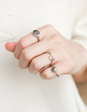 Silver Wrapped Cross Ring