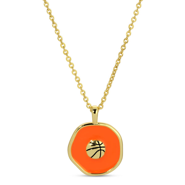 Swish! Basketball Pendant Necklace