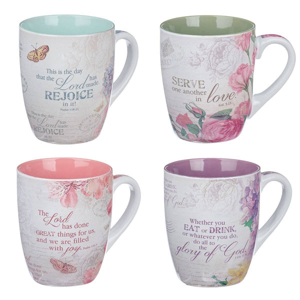 Mug Set 4pc Floral Inspirations