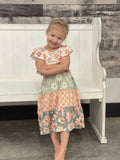 Kids Daisy & Checkered Tiered Spring Easter Summer Dress