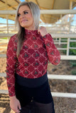 Bronc & Bows Mesh Top