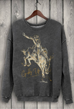 GIDDY UP FOIL MINERAL SWEATSHIRTS