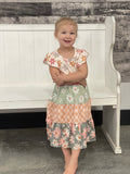 Kids Daisy & Checkered Tiered Spring Easter Summer Dress