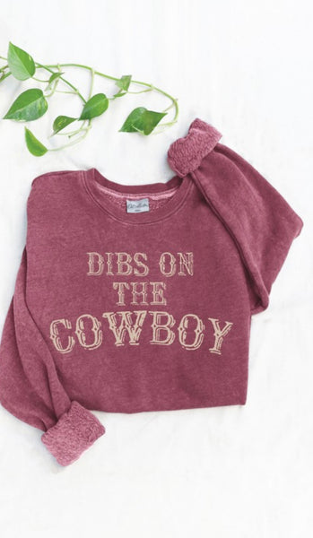 DIBS ON THE COWBOY SWEATSHIRT