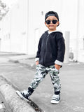 Little Bipsy Reversible Fleece Zip Hoodie - Black