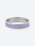 Lavender Enamel Loved Ring