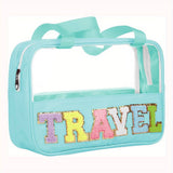 Large Capacity Travel Cosmetic Bag Waterproof PVC Makeup Bag