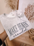 Embroidered Make Heaven Crowded Ash Sweatshirt