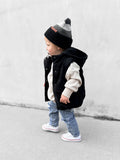 Little Bipsy Hooded Puffer Vest - Black