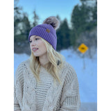 Ribbed Knit Beanie with Accented Cuff