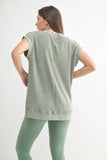 Chunky Waffle Mineral Wash Tee