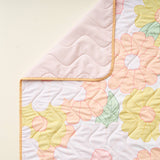 On-the-Go Quilted Blanket-Daisy Craze Peach