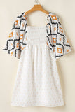 Western Aztec Pleated Mini Dress