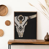 Tribal Longhorn Skull Black