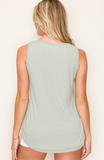 Pointelle Tank - Sage