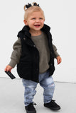 Little Bipsy Hooded Puffer Vest - Black