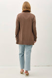 PLUS COTTON BLEND KNIT OPEN FRONT CARDIGAN