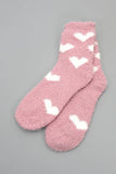 WARM CORAL FLEECE PLUSH HEART FUZZY SOCKS