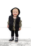 Little Bipsy Hooded Puffer Vest - Black