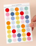 Colorful Smiley Faces Sticker Sheet