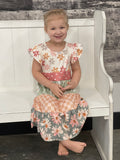 Kids Daisy & Checkered Tiered Spring Easter Summer Dress