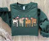 Christmas Cow Sweatshirt