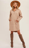 Hoodie Terry Dress with pockets