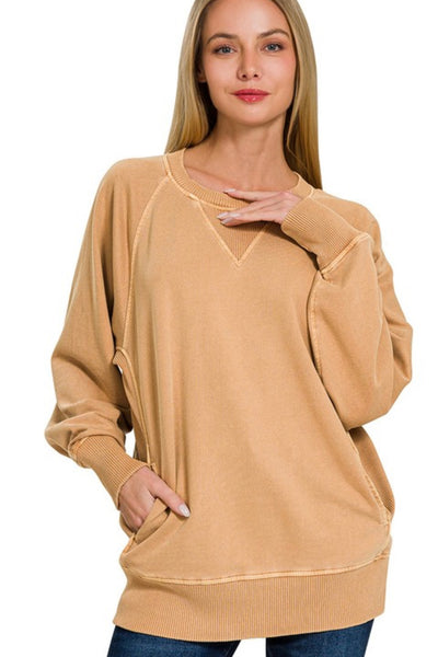 Camel French Terry Pullover