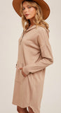 Hoodie Terry Dress with pockets