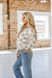 Lexee Checkered Round Neck Sweater