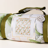 On-the-Go Quilted Blanket-Floral Haven Sage