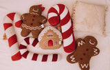 Sugarplum Gingerbread Cottage Pillow