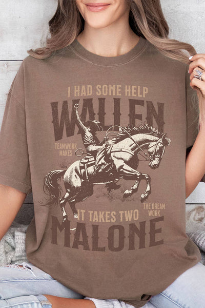 Wallen and Malone Cowboy Country Comfort Color Tee