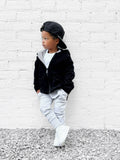 Little Bipsy Reversible Fleece Zip Hoodie - Black