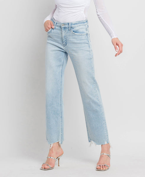 VERVET HIGH RISE SLIM WIDE JEANS