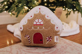 Sugarplum Gingerbread Cottage Pillow