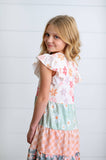 Kids Daisy & Checkered Tiered Spring Easter Summer Dress