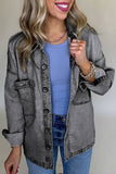 Denim Mineral Wash Patch Pocket Jacket