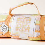 On-the-Go Quilted Blanket-Daisy Craze Peach