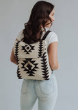 Cream & Black Aztec Backpack