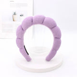 SPA sponge terry scalloped headband for Washing Face Makeup