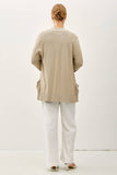 PLUS COTTON BLEND KNIT OPEN FRONT CARDIGAN