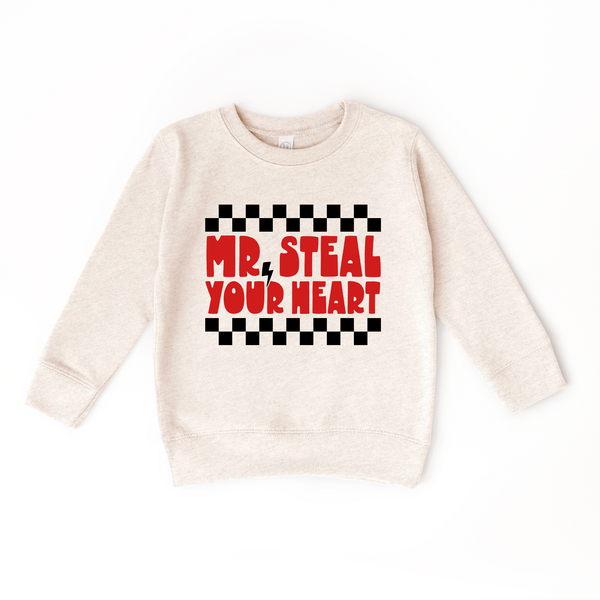 Mr. Steal your Heart Valentines Day Kids sweatshirt