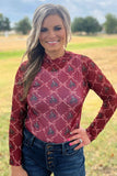 Bronc & Bows Mesh Top