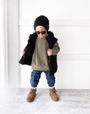 Little Bipsy Hooded Puffer Vest - Black